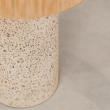 Togo Terrazzo Table Lamp with Raffia Shade – Natural