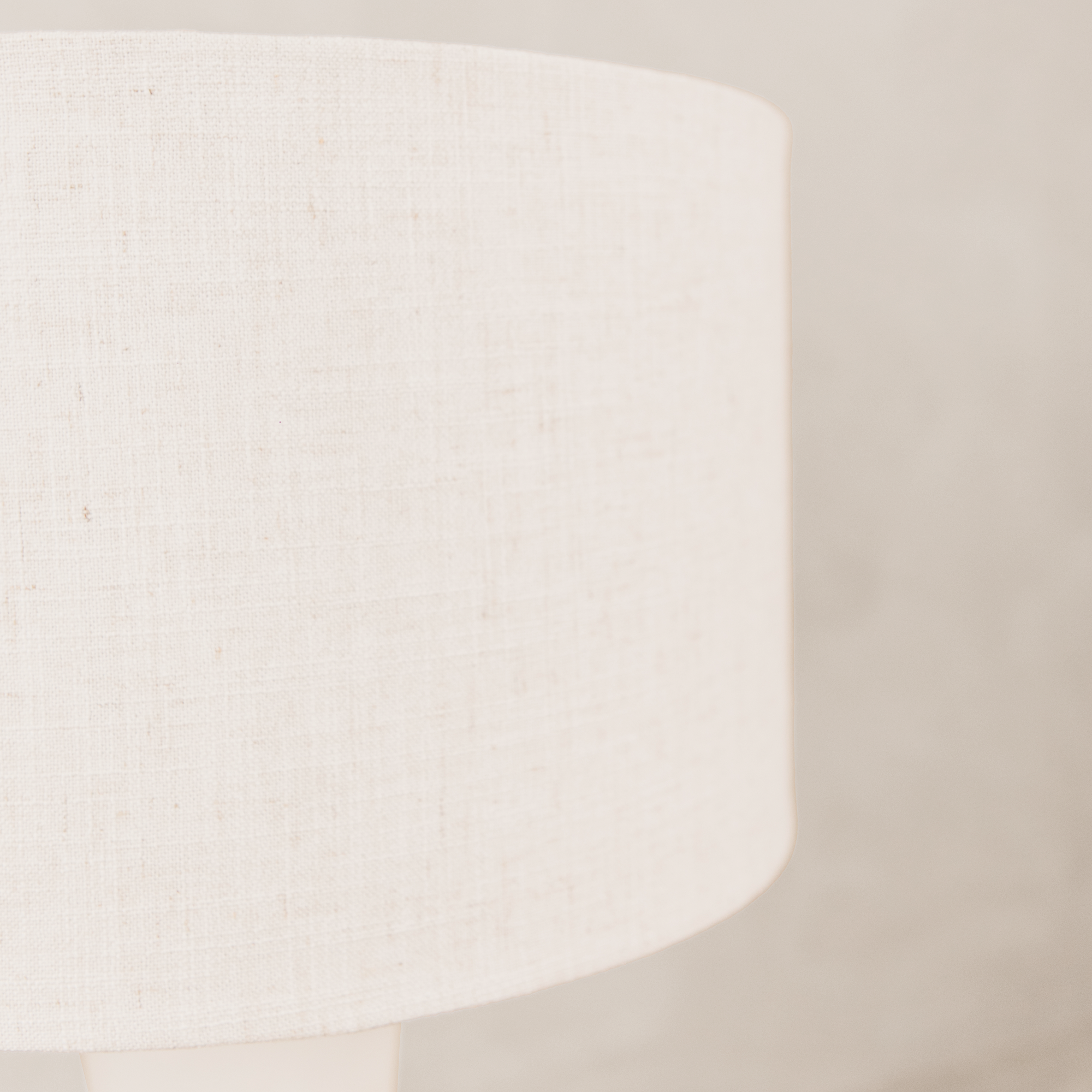 Totem Table Lamp with Linen Shade – White