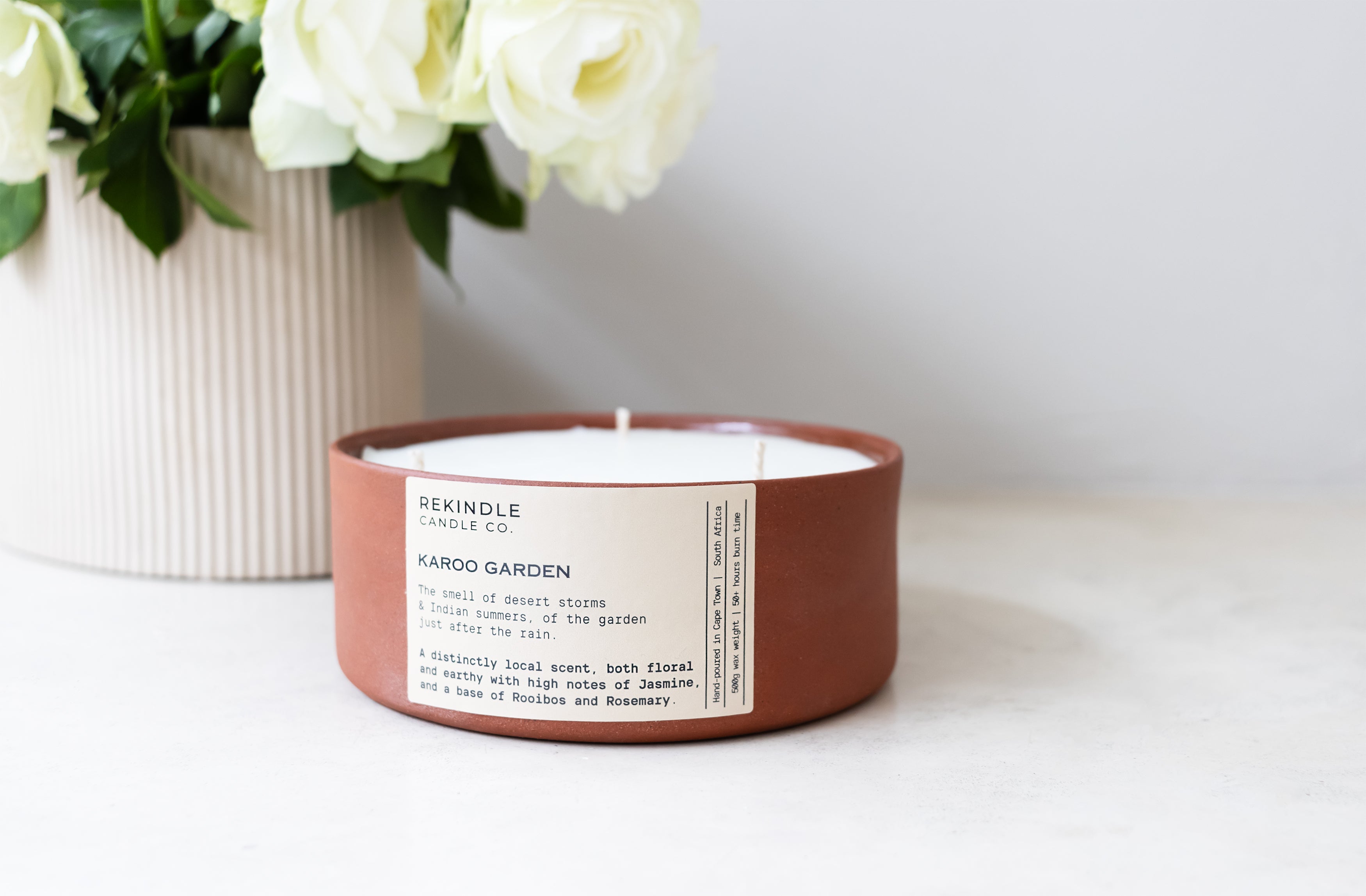 Terracotta 3 wick candle