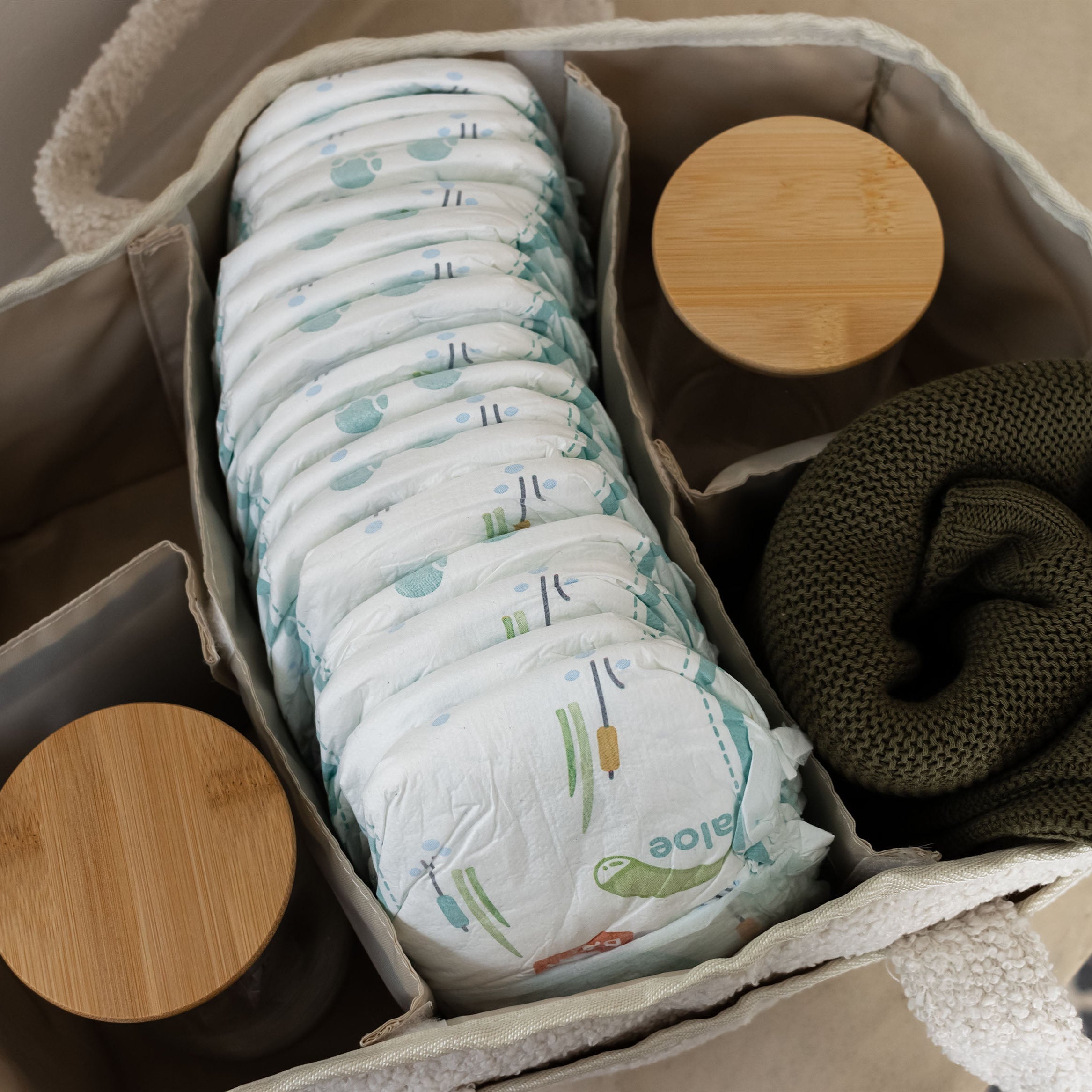 Baby Bouclé changing bag