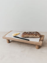 Footed Rectangle Oak Stand
