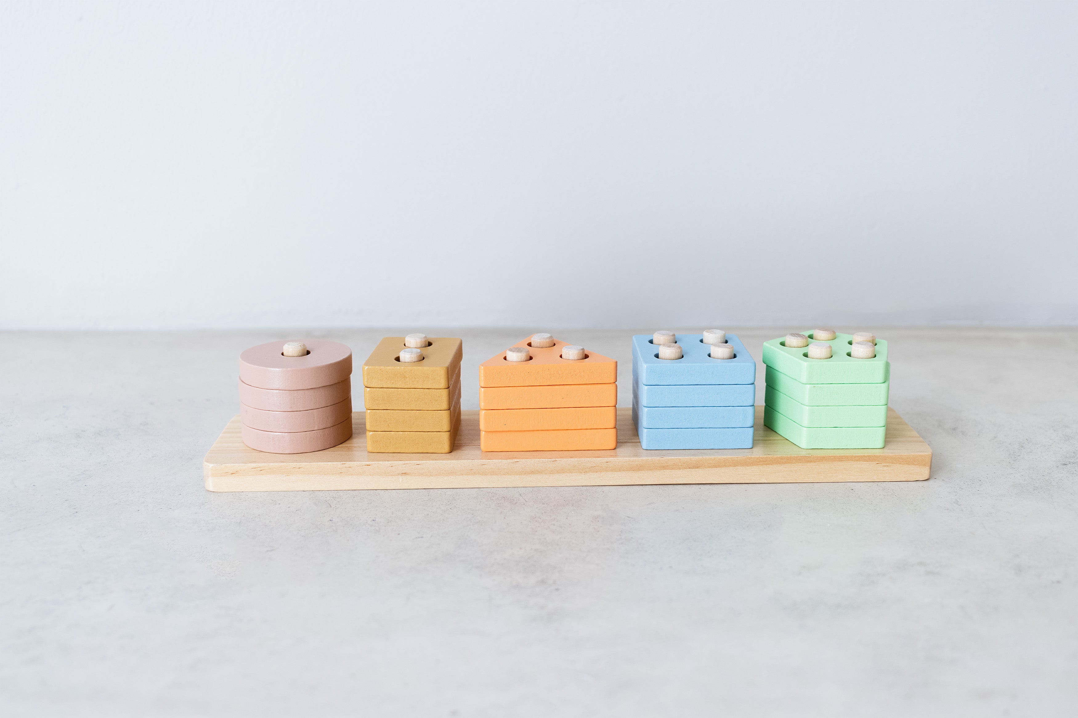 Wooden Shape Stacking Puzzle