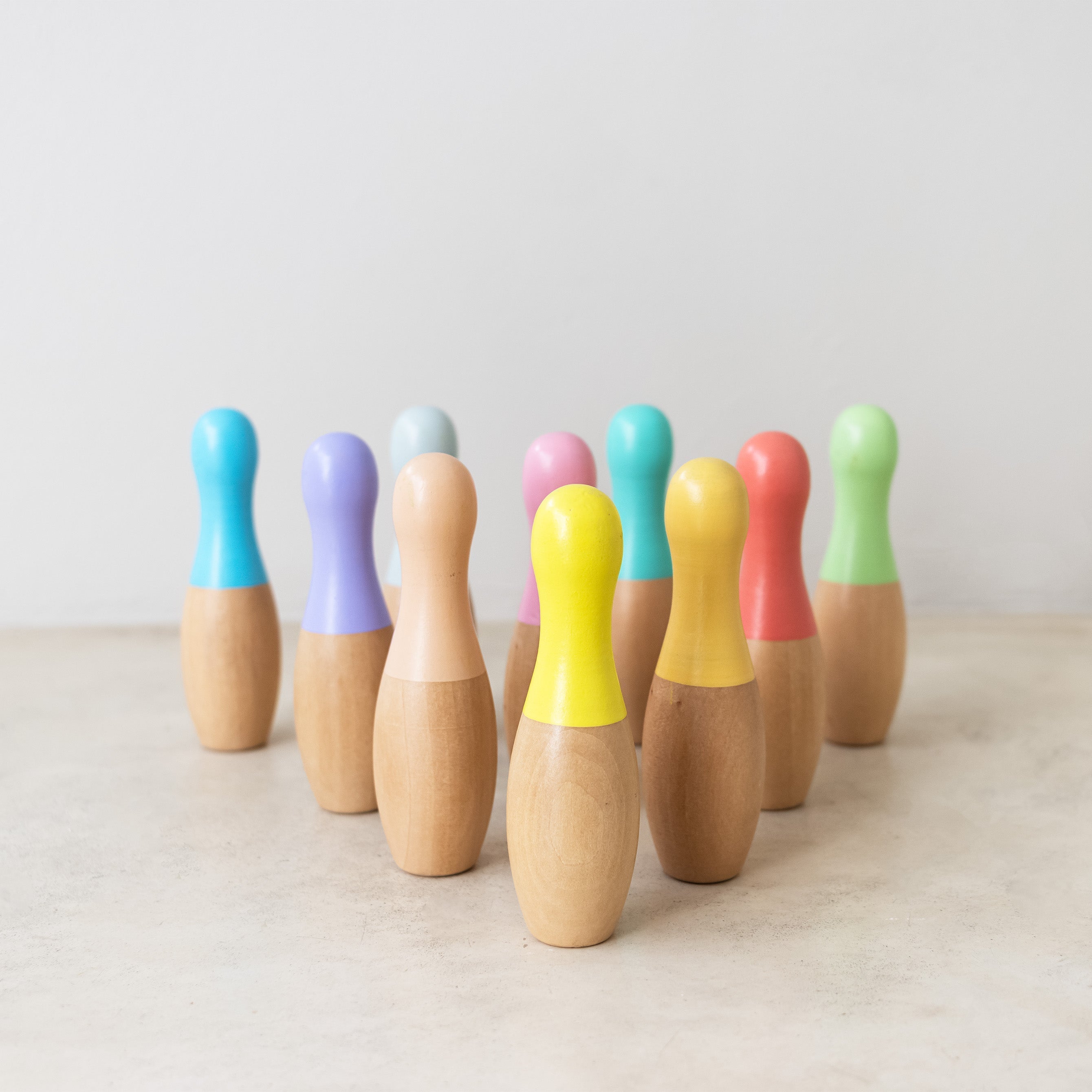 Kids Wooden Tenpin bowling game