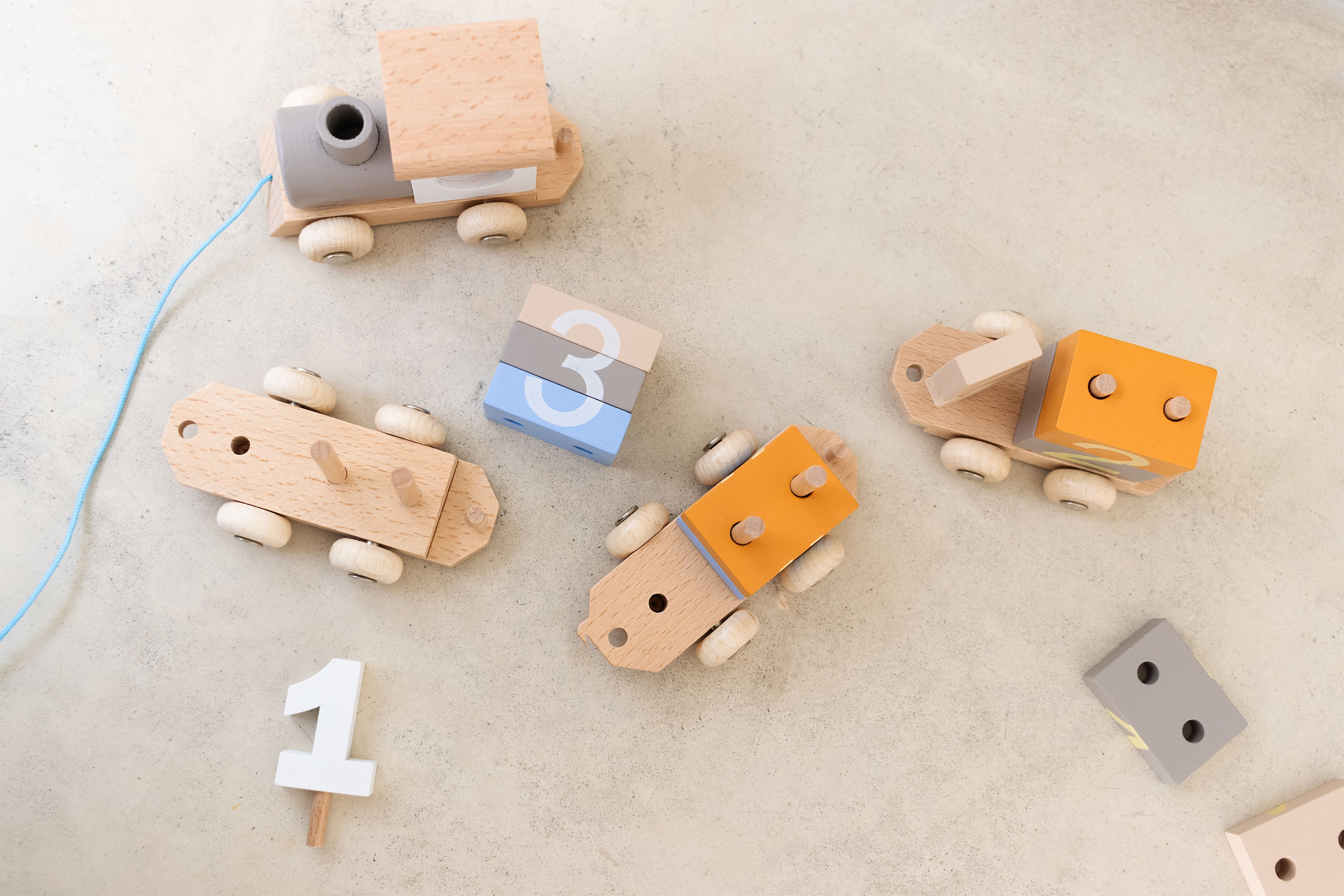 Childrens Wooden Truck Blocks