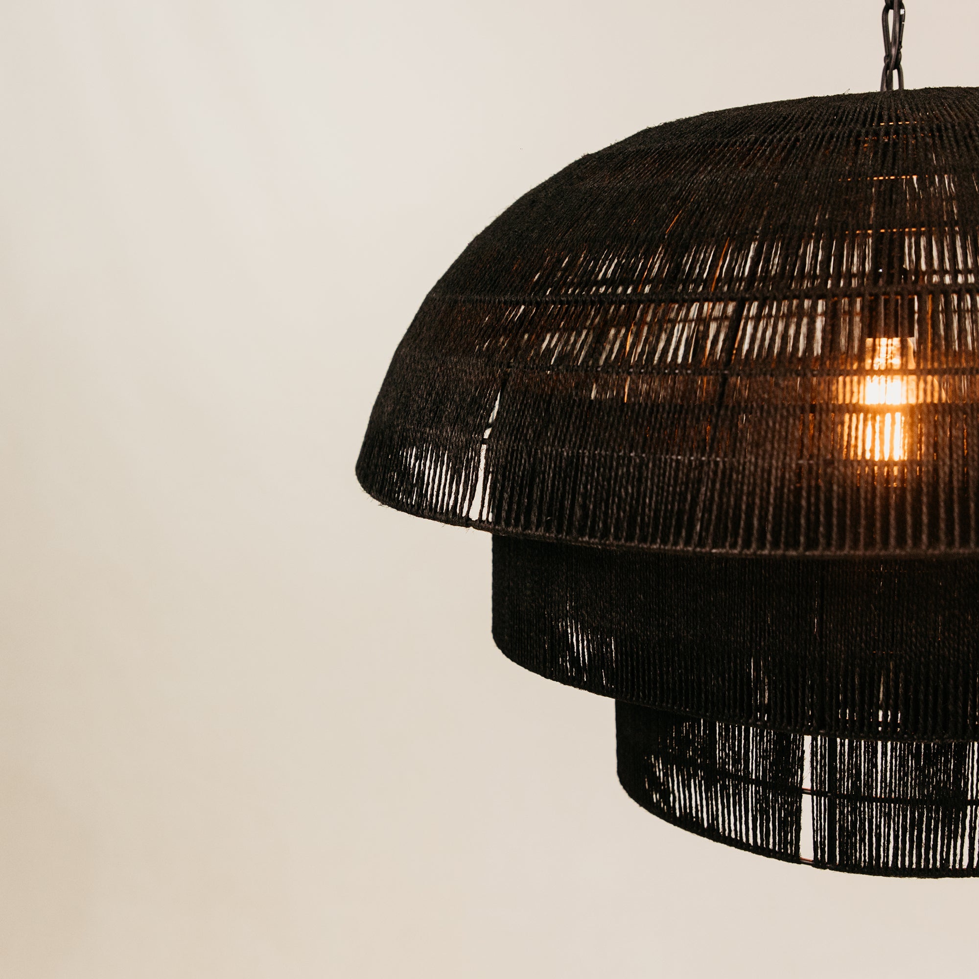 Tundra Jute Pendant – Black