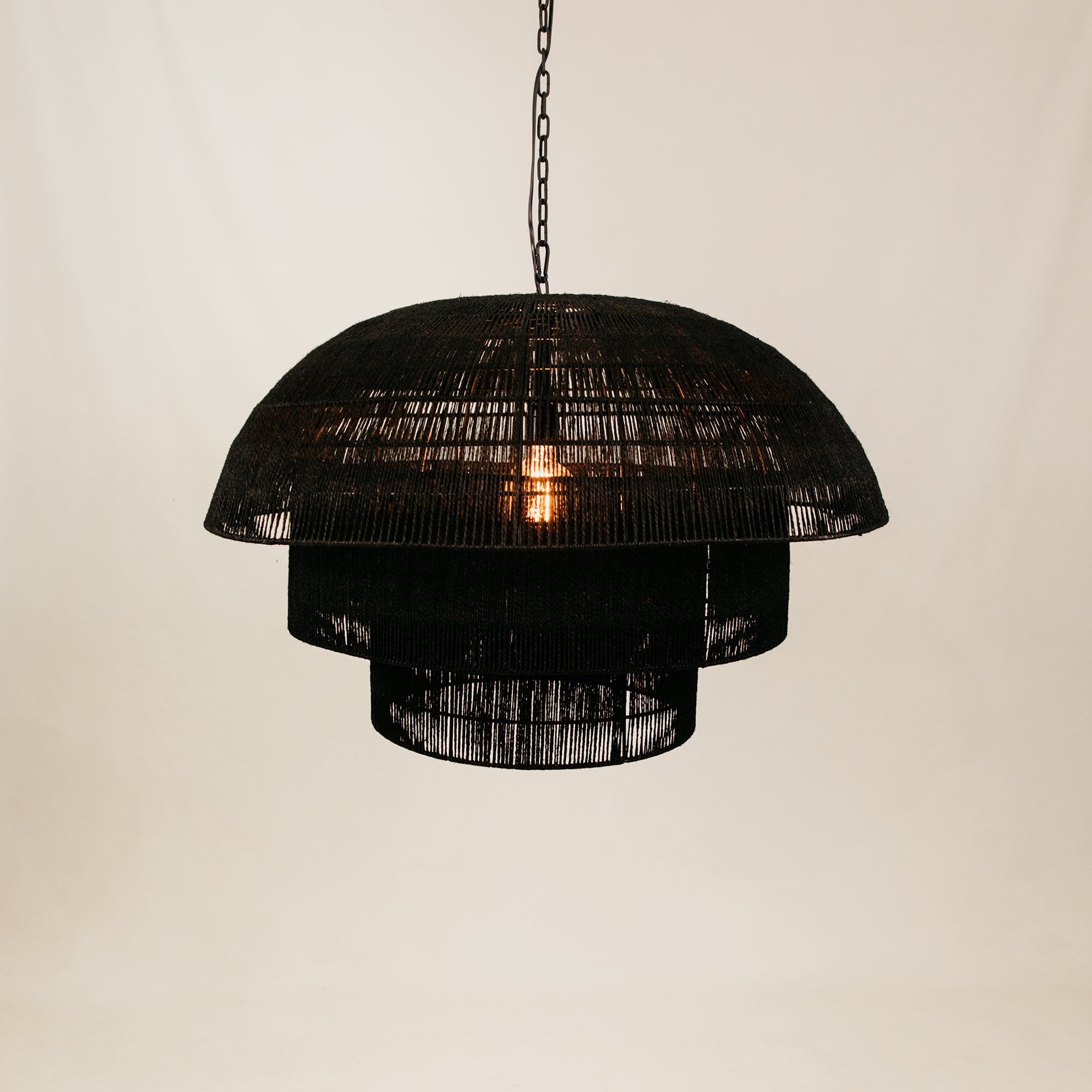 Tundra Jute Pendant – Black
