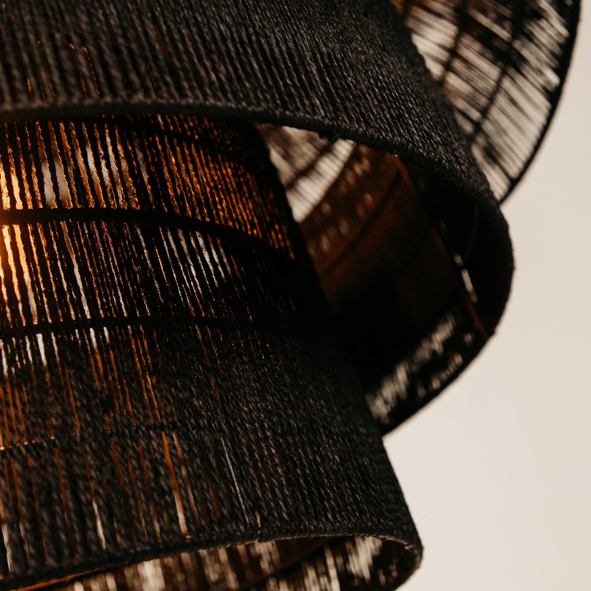 Tundra Jute Pendant – Black