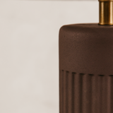 Ukhokho Table Lamp with Linen Shade – Chocolate