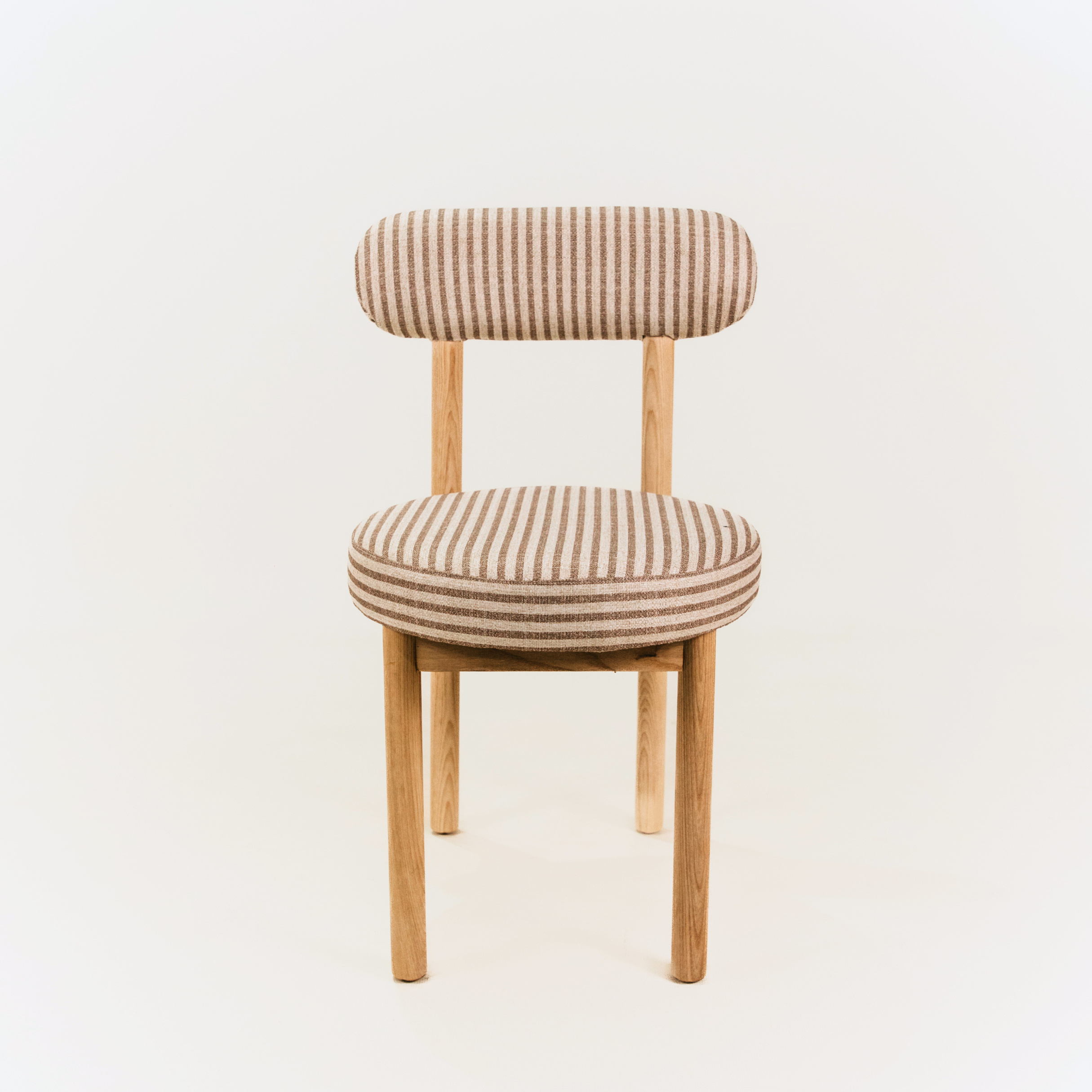 Juno Striped Dining Chair – Blonde