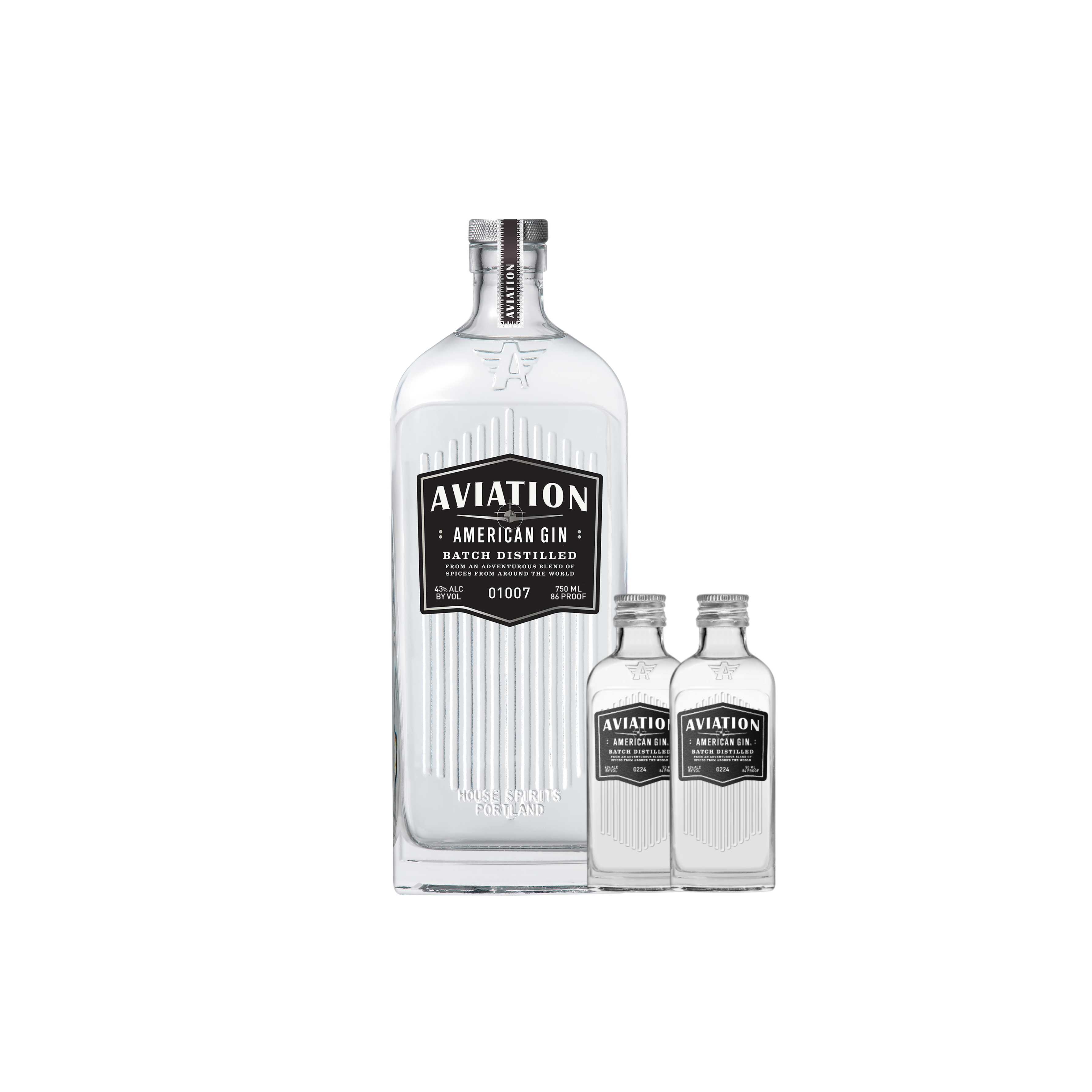 Aviation Gin 750ml + FREE Metal Stirrer+2 x FREE 50 ml