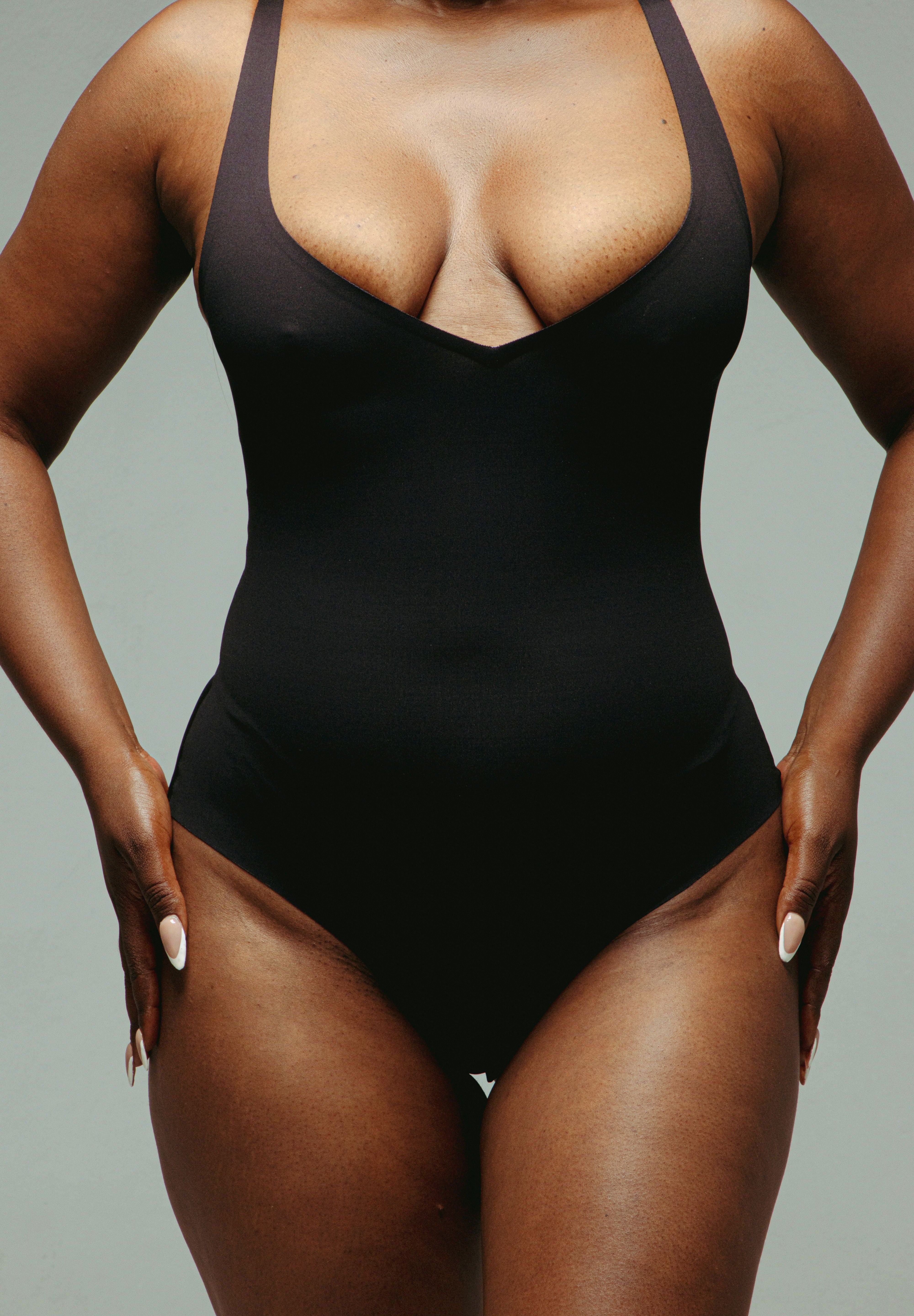 Seamless Plunge Thong Bodysuit