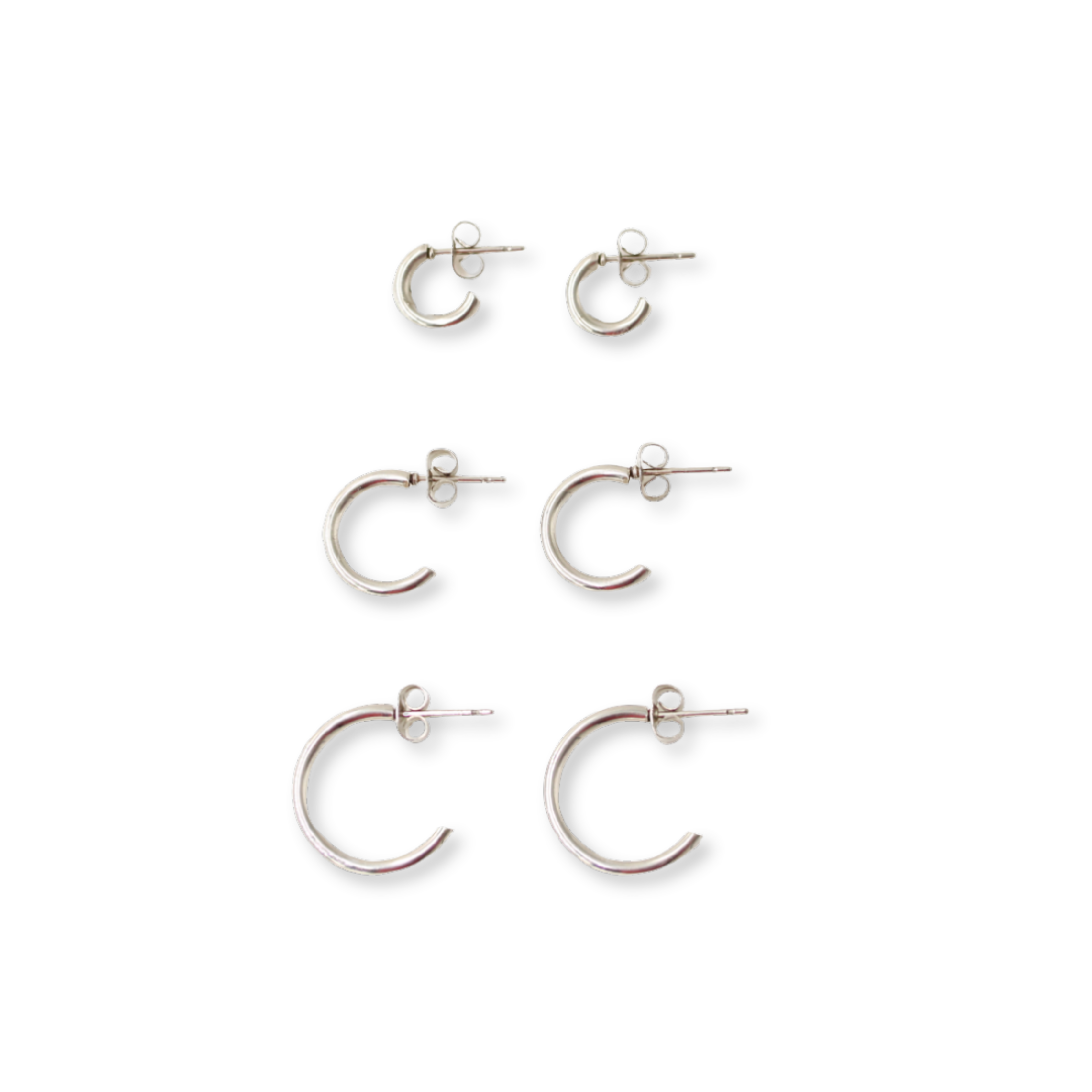 Plain Hoops (10/15/20mm) Silver