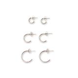 Plain Hoops (10/15/20mm) Silver