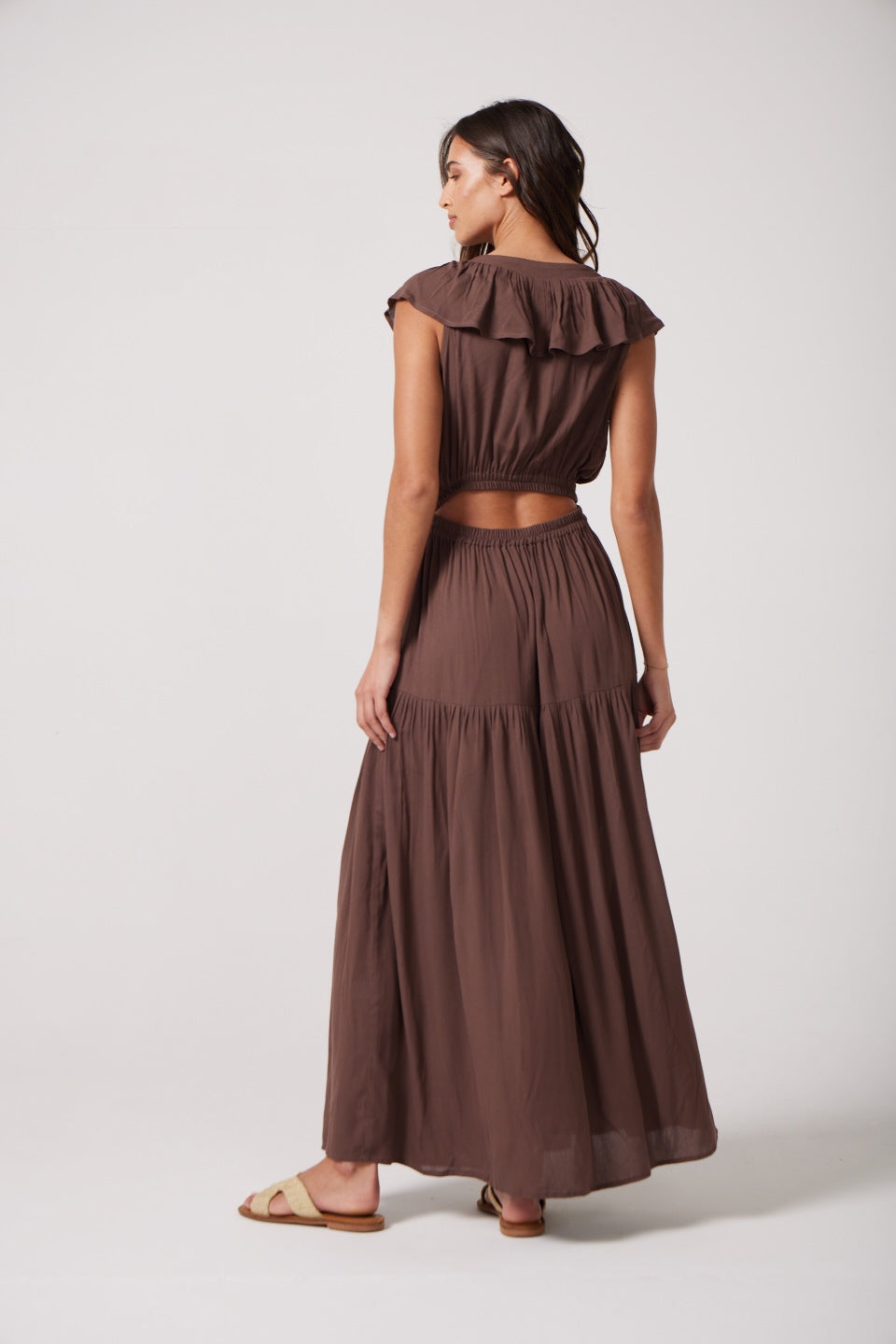 Vanessa Dress in Chocolate Brown