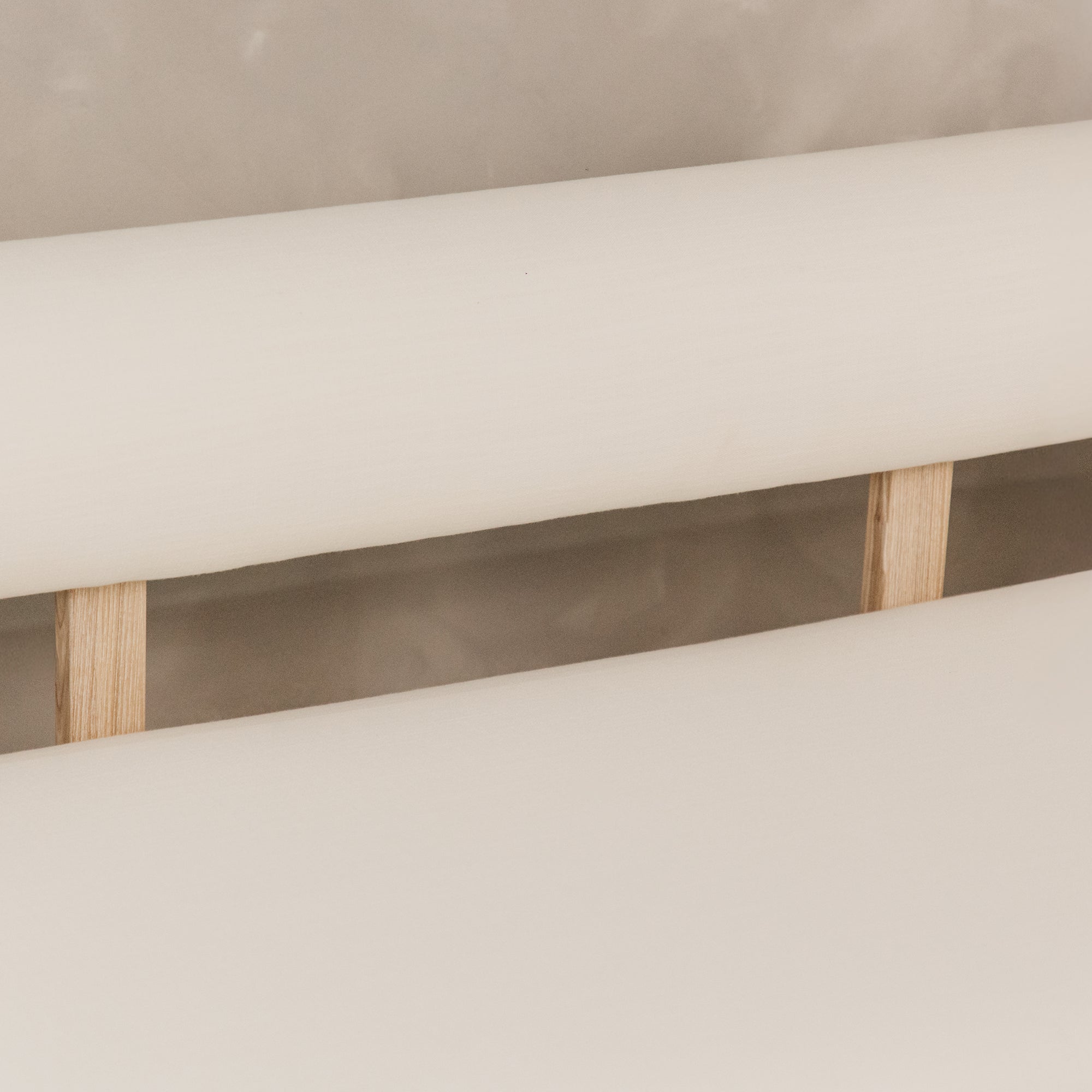 Vista Large Three Seater Ashwood Couch – White