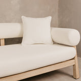 Vista Large Three Seater Ashwood Couch – White