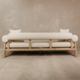 Vista Large Three Seater Ashwood Couch – White