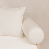 Vista Large Three Seater Ashwood Couch – White