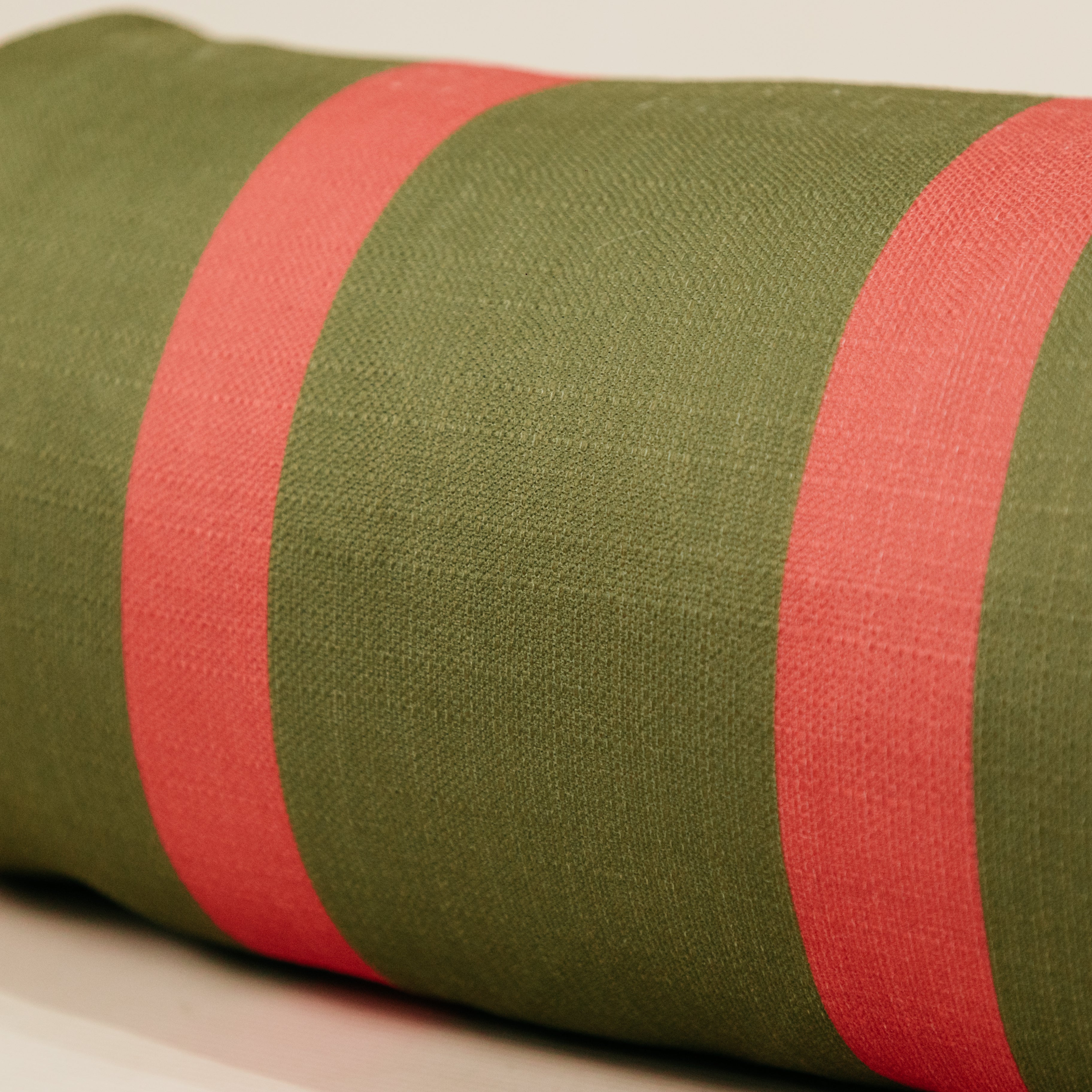 Verdant Stripe Bolster 22 x 95cm