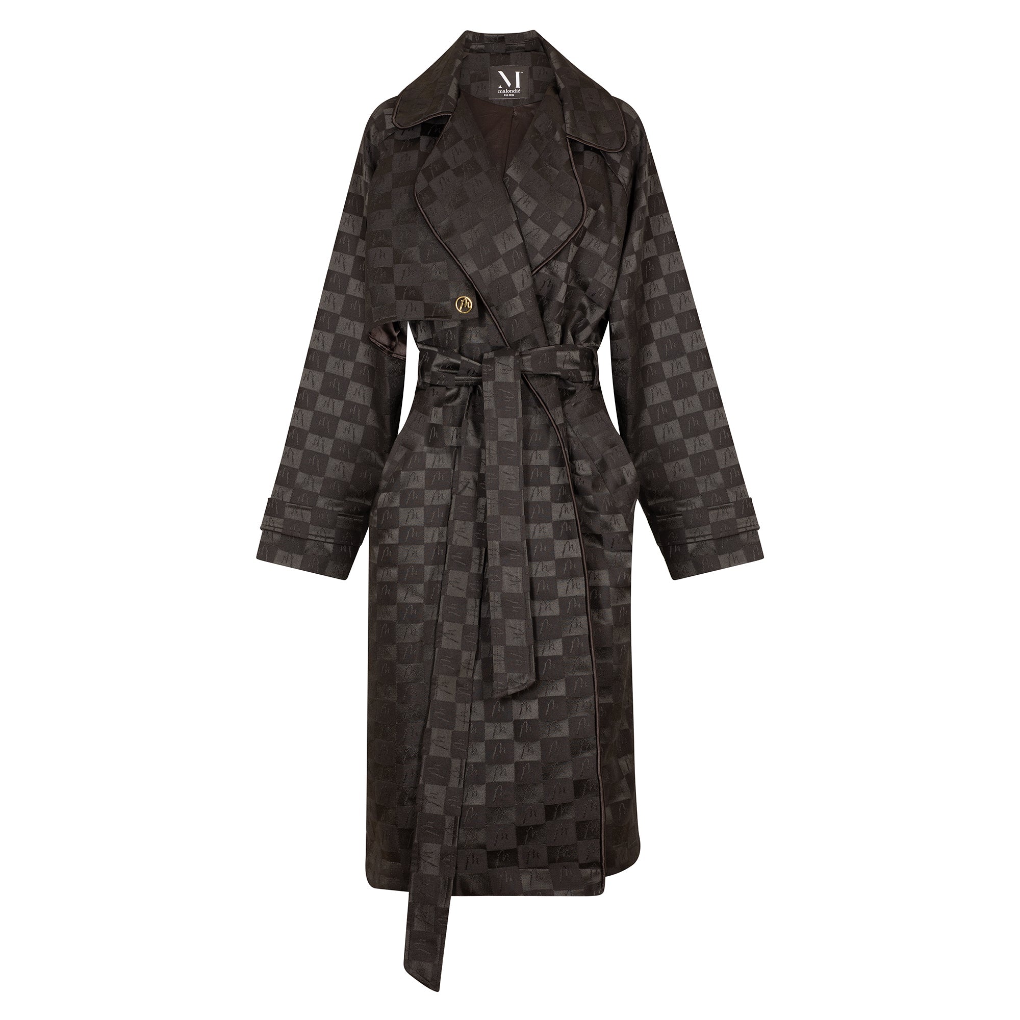 Malondie Jacquard Woven Long Coat