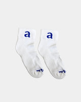 White Ankle Socks - Royal