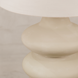 Yoruba Table Lamp with Linen Shade – Cream