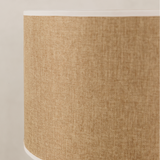 Yoruba Table Lamp with Linen Shade – White
