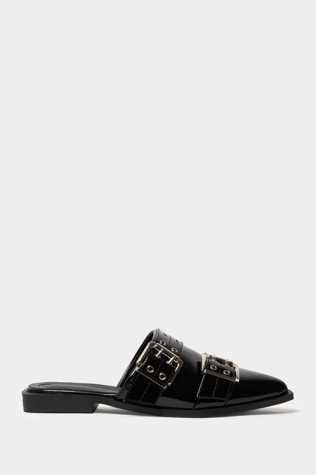 Tianna Buckle And Eyelet Mule