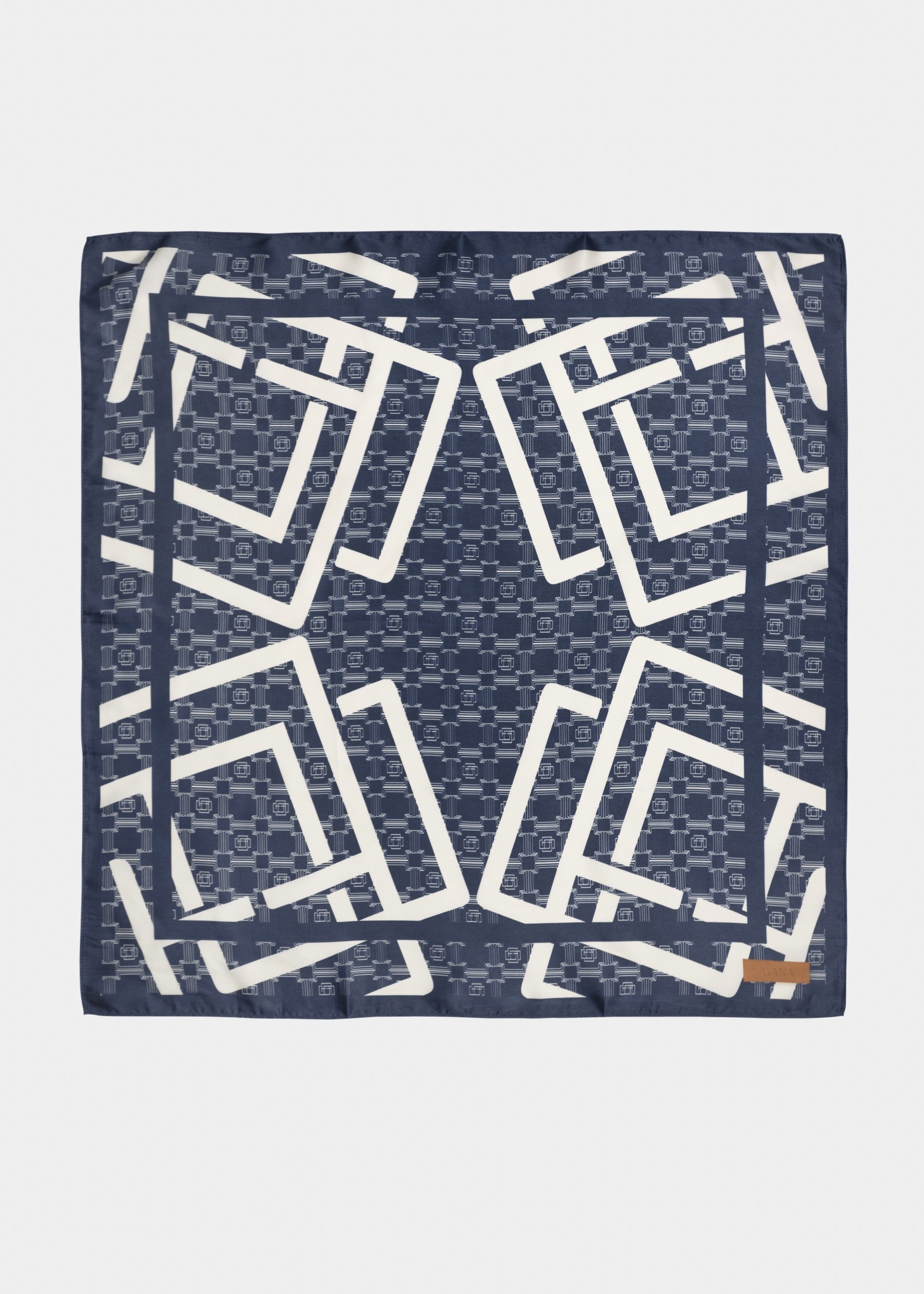 Banele Mono Satin Scarf _ 161932 _ Navy
