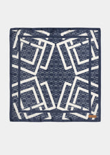 Banele Mono Satin Scarf _ 161932 _ Navy