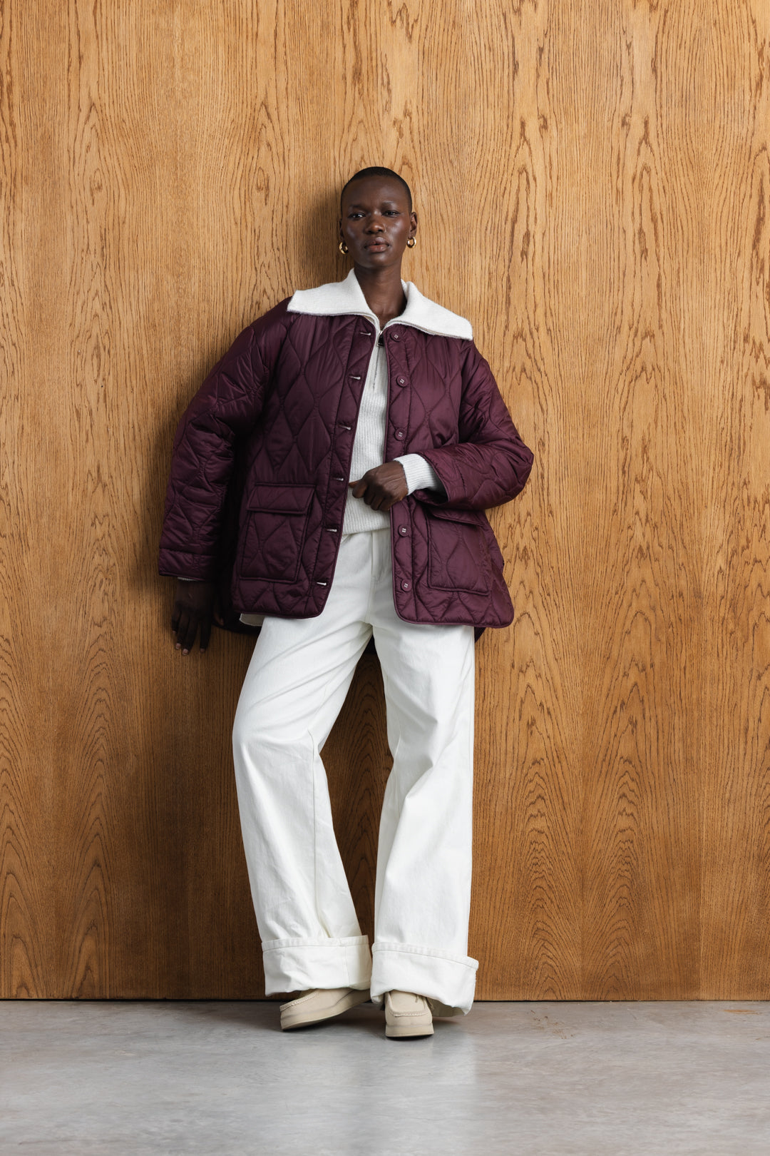 Omphile Quilted Collarless Jacket