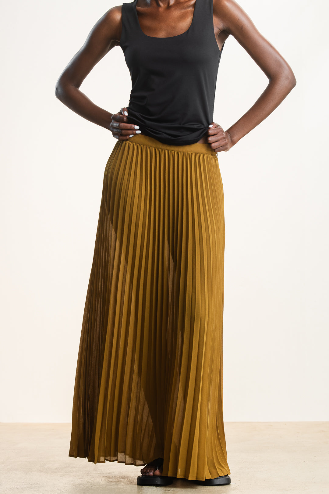 Karla Pleated Maxi Skirt