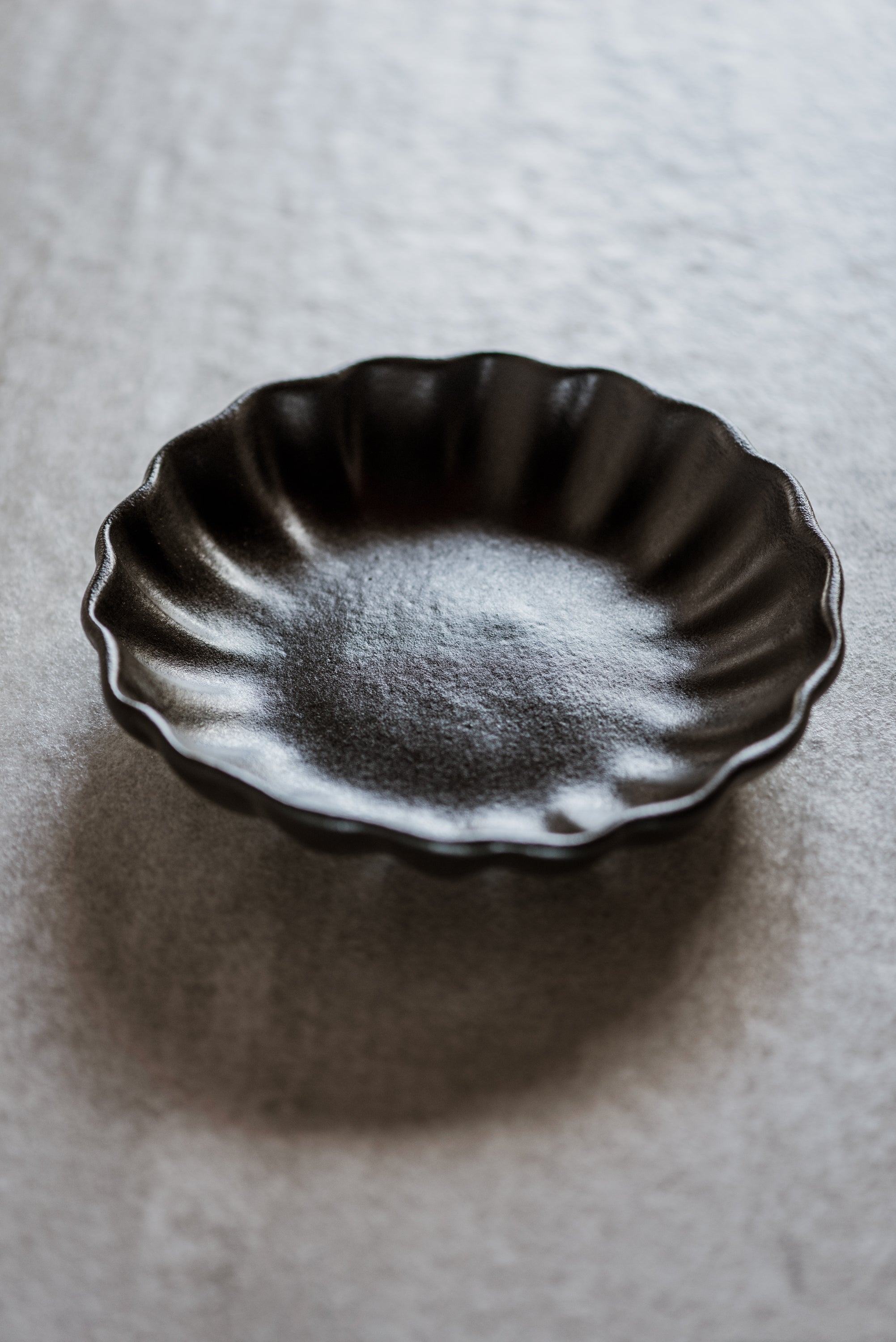 Fluted Bowl - Matt Coal Collection