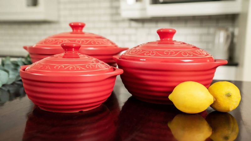 Red 6Pc Extreme Casseroles - Image 2