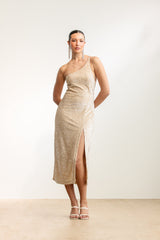 Gianna Sequin Velour Bodycon