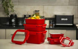 Baobab 10Pc Glass Food Container - Red - Image 2
