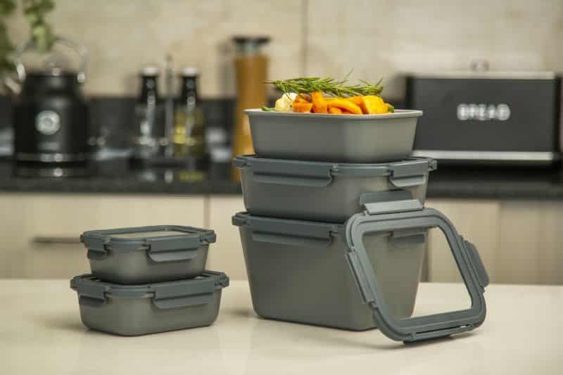 Baobab 10Pc Glass Food Container - Grey - Image 2