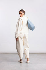 Charne Denim Shacket _ 168409 _ Ecru