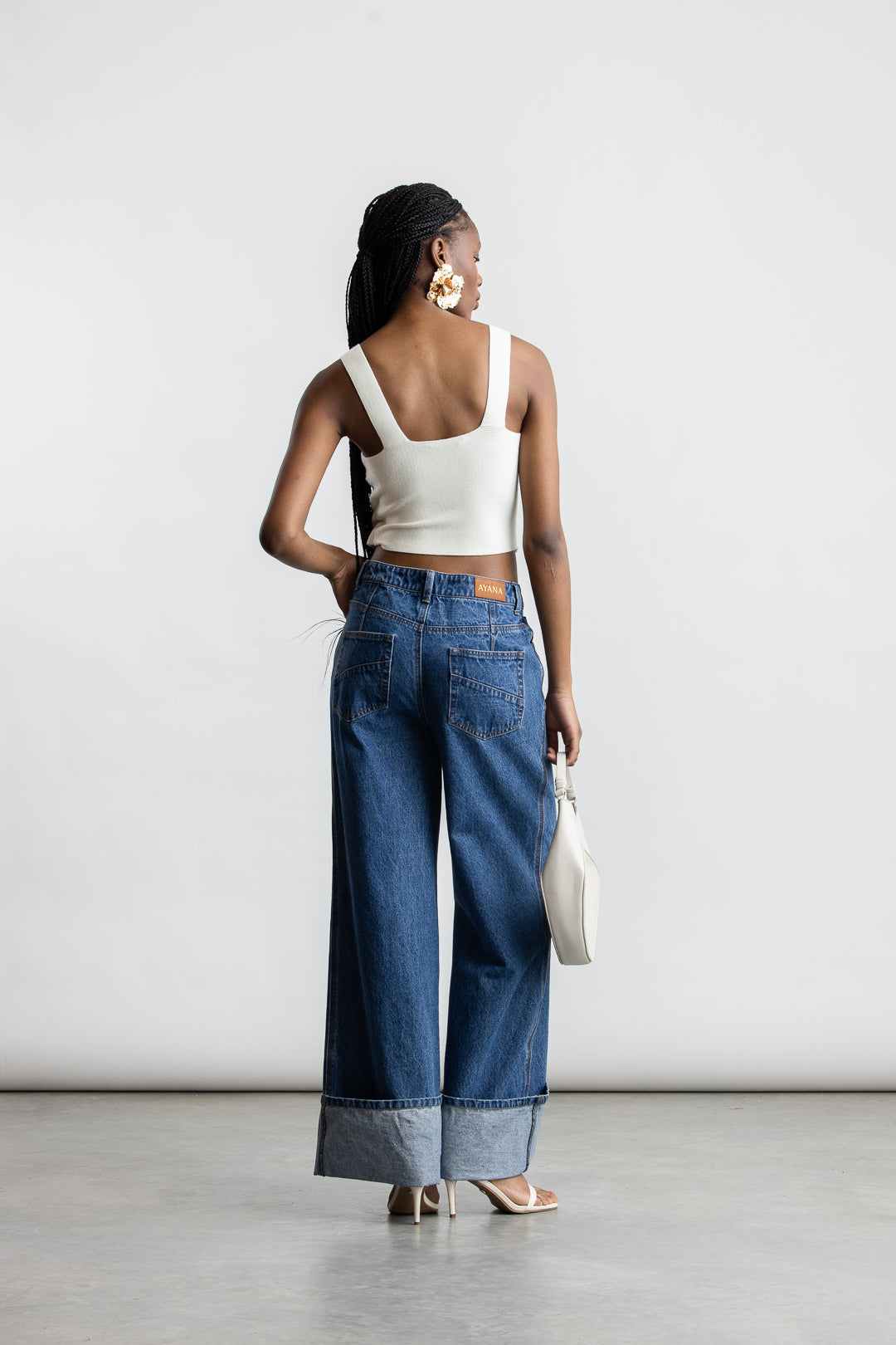 Maya Wide Leg Denim _ 169084 _ Dark Blue
