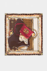 Banele Art Satin Scarf _ 161934 _ Stone