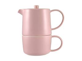 Maxwell & Williams Cafe Life Tea for One With Infuser 450ml Rose Gift Boxed