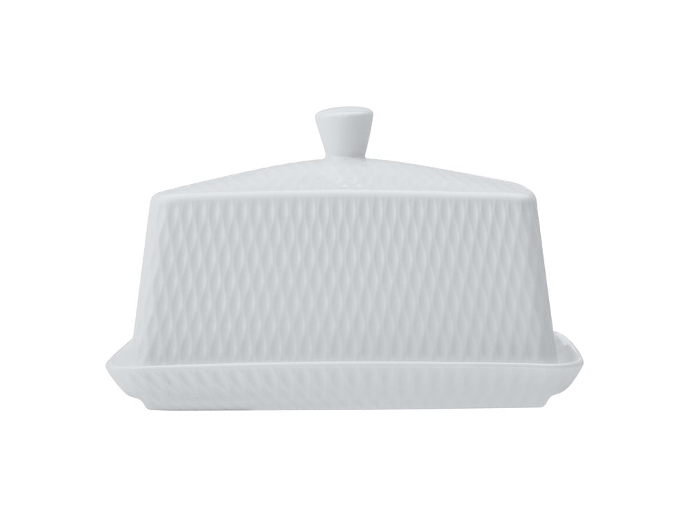 Maxwell & Williams White Basics Diamonds Butter Dish