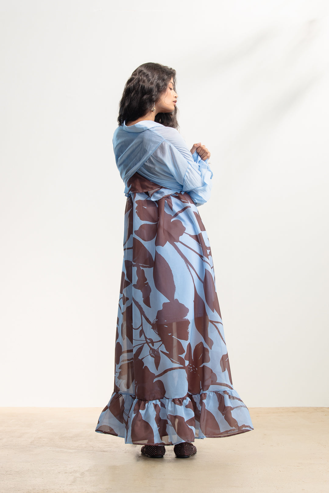Lumka Ruffle Trapeze Maxi