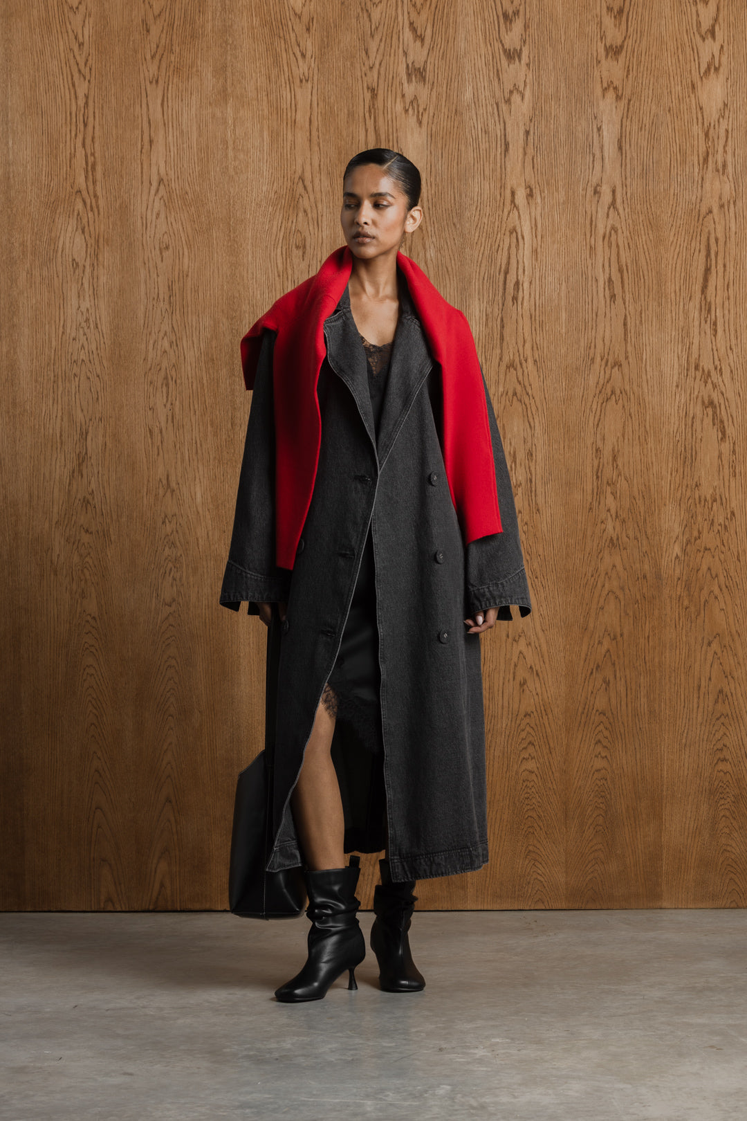Musarrat Denim Trench