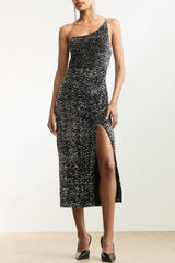Gianna Sequin Velour Bodycon