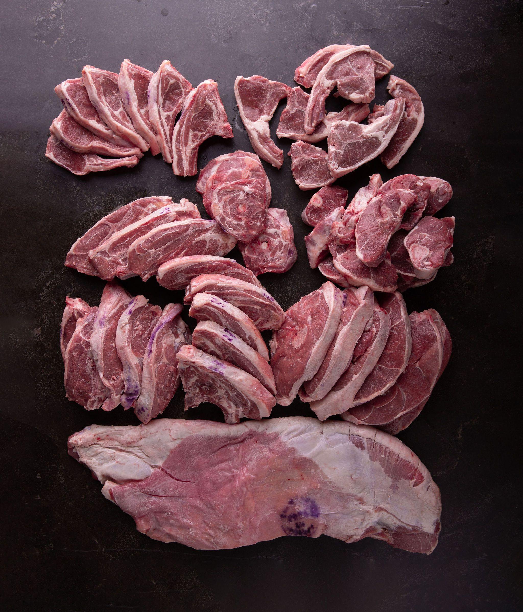half lamb - cut leg & shanks