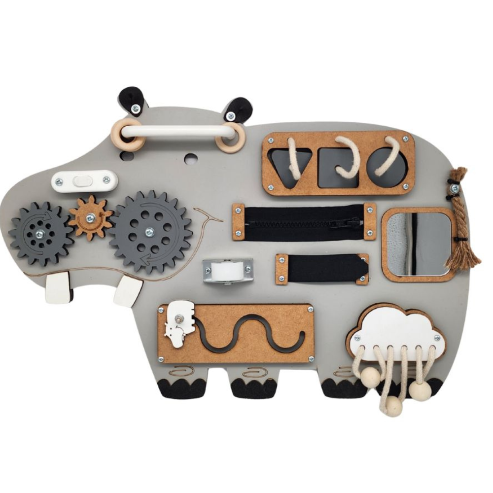 Kiani Originals Hugo the Hippo Busy Board