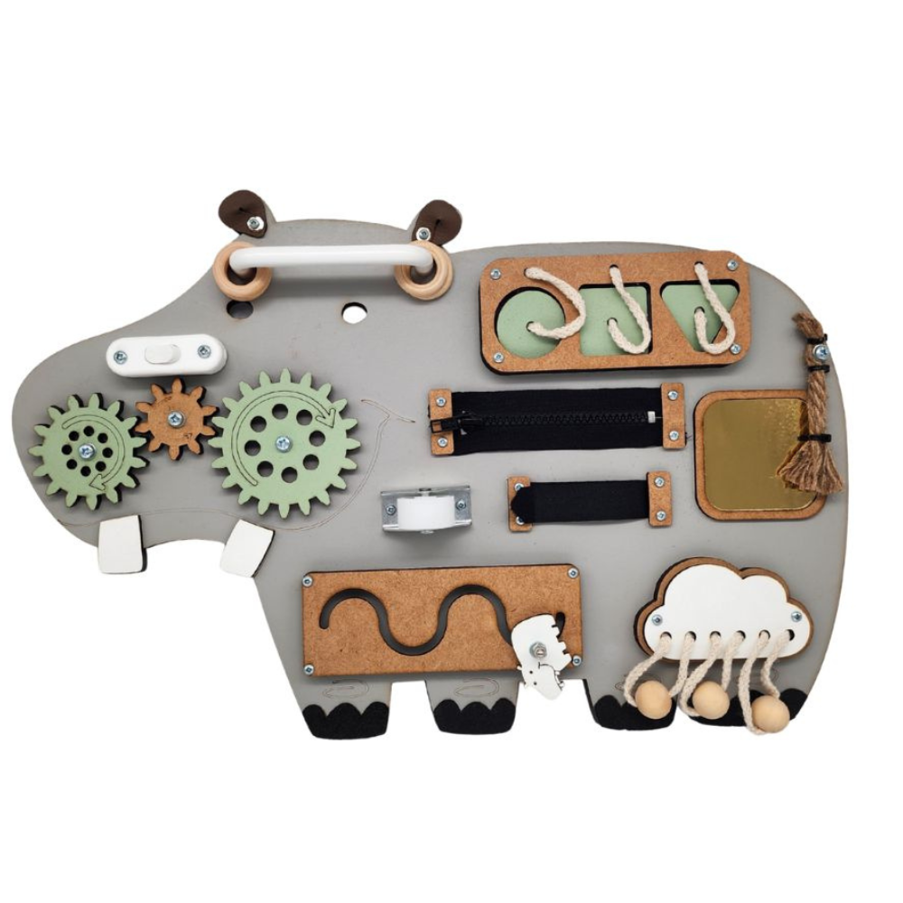 Kiani Originals Hugo the Hippo Busy Board