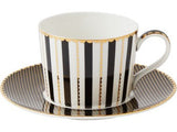Maxwell & Williams Teas & C's Regency Cup & Saucer 240ml Black Gift Boxed