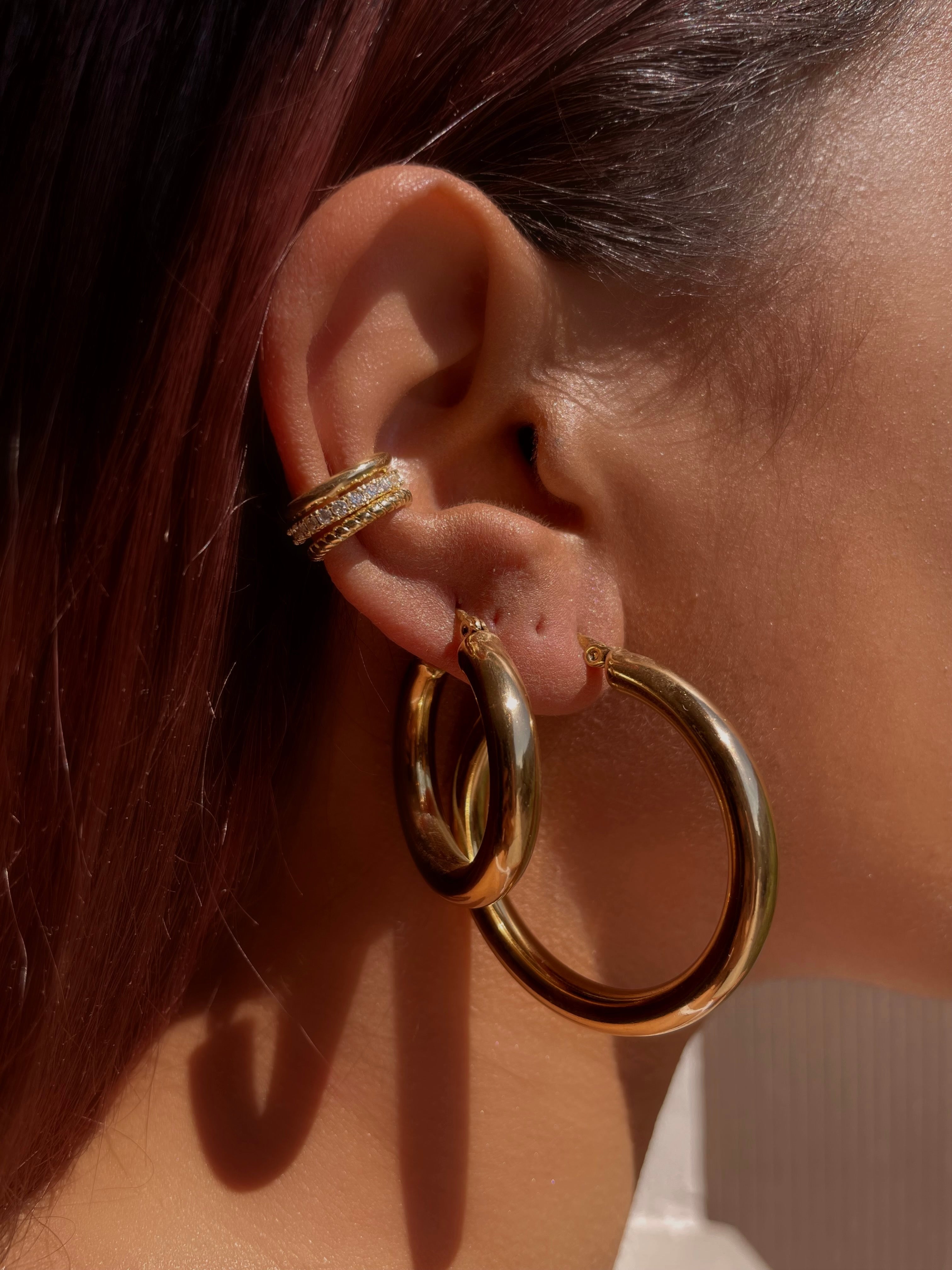 Barbados | Tarnish Free | Gold Plated Hoops | 3 Sizes